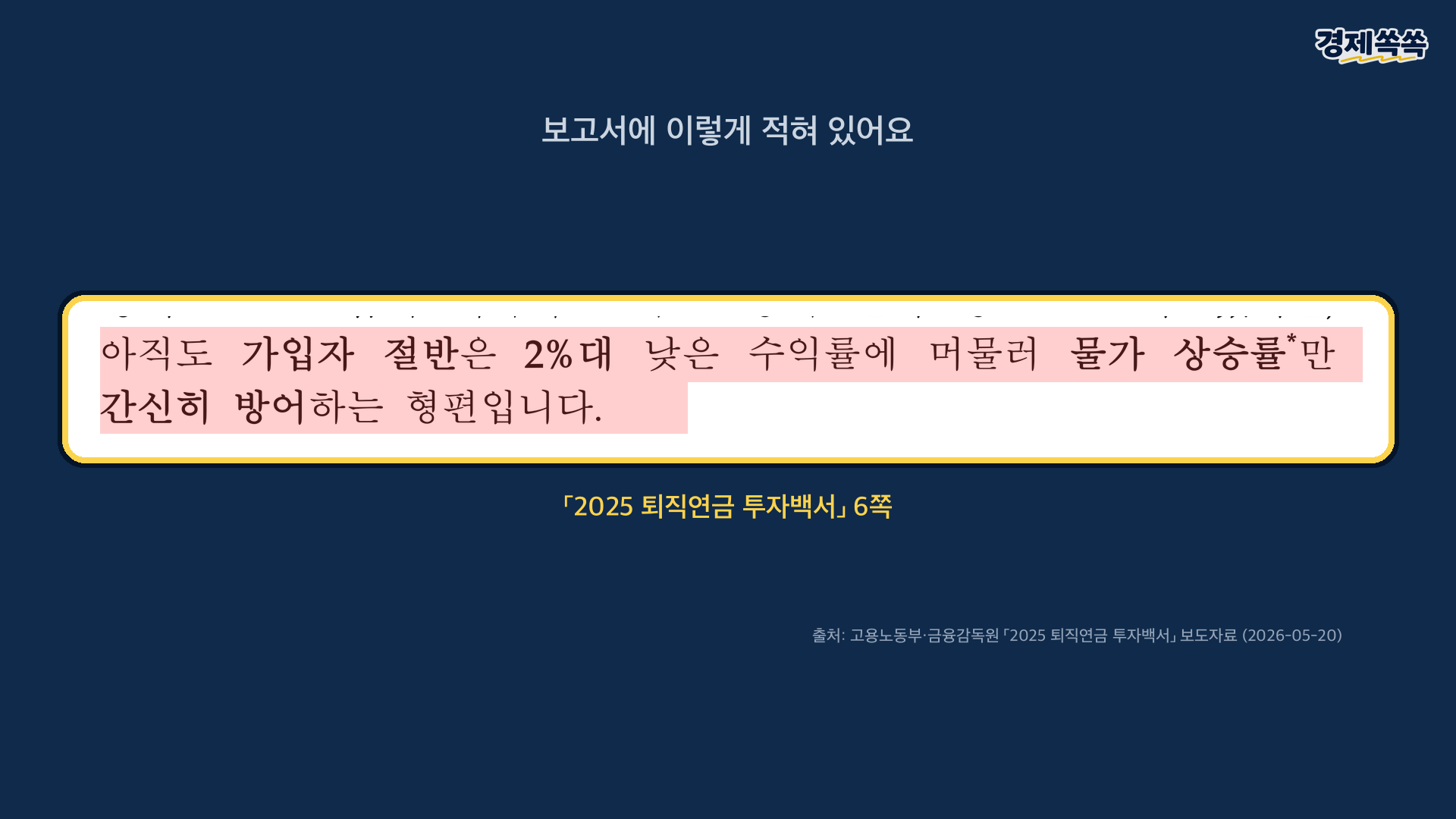 백서 원문 - 가입자 절반은 2%대, 물가 상승률만 간신히 방어