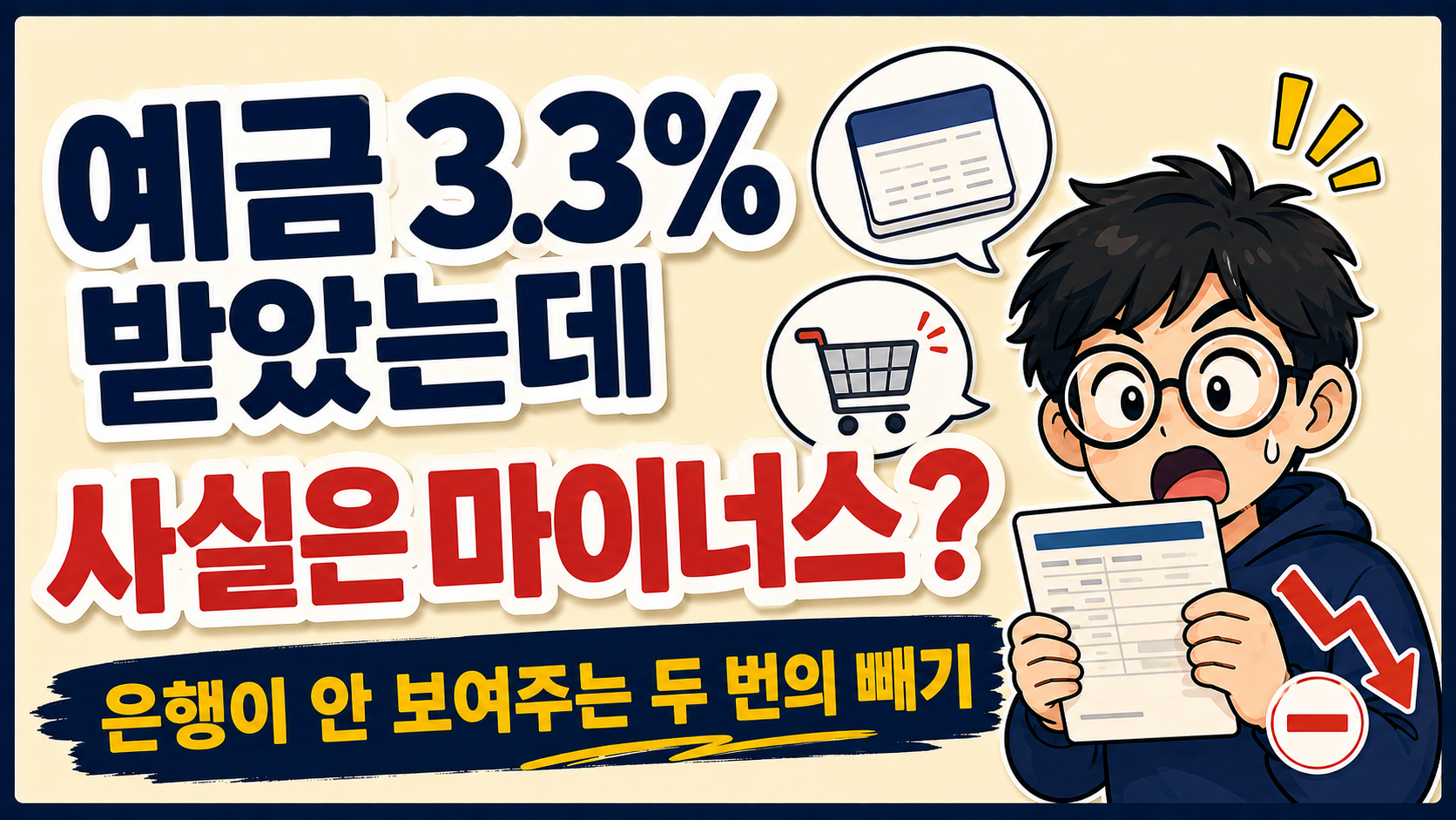 예금 금리 3.3%, 세금·물가 빼면 마이너스입니다
